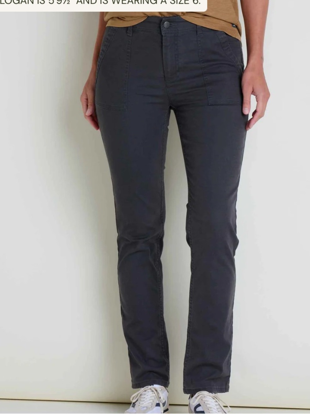 Toad&Co Earthworks Charcoal Straight-Leg Utility Pants